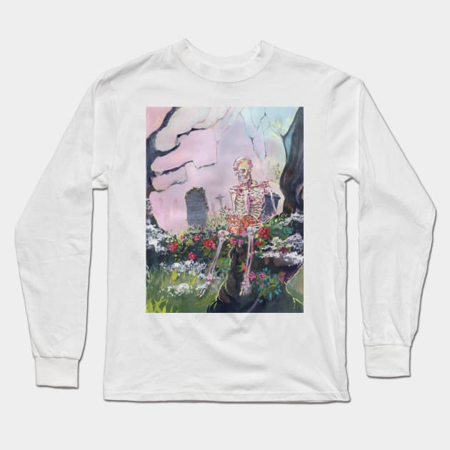 Inner Peace - Tempera Painting Long Sleeve T-Shirt by gentlecheese